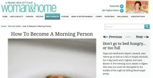 Woman and Home Dec 2013 SG Quote