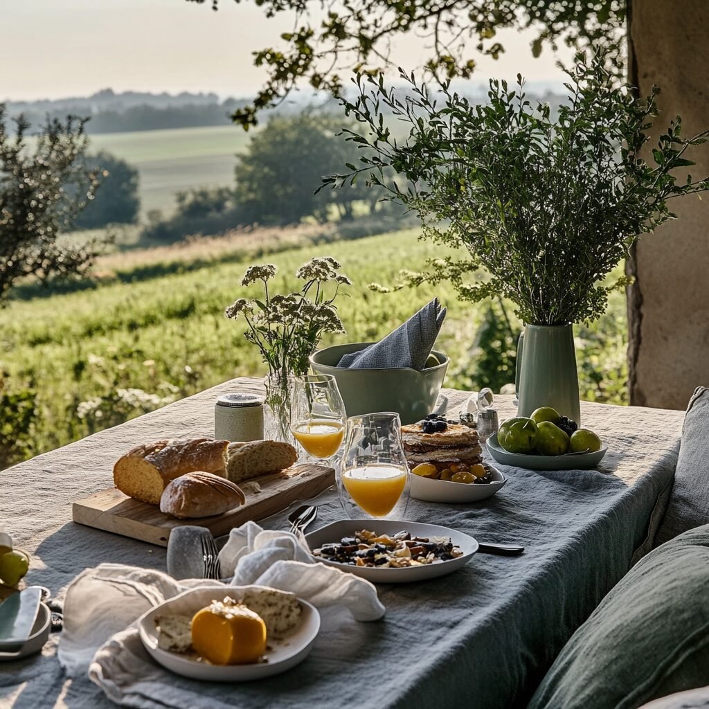 Breakfast laid out at Casa Anandi